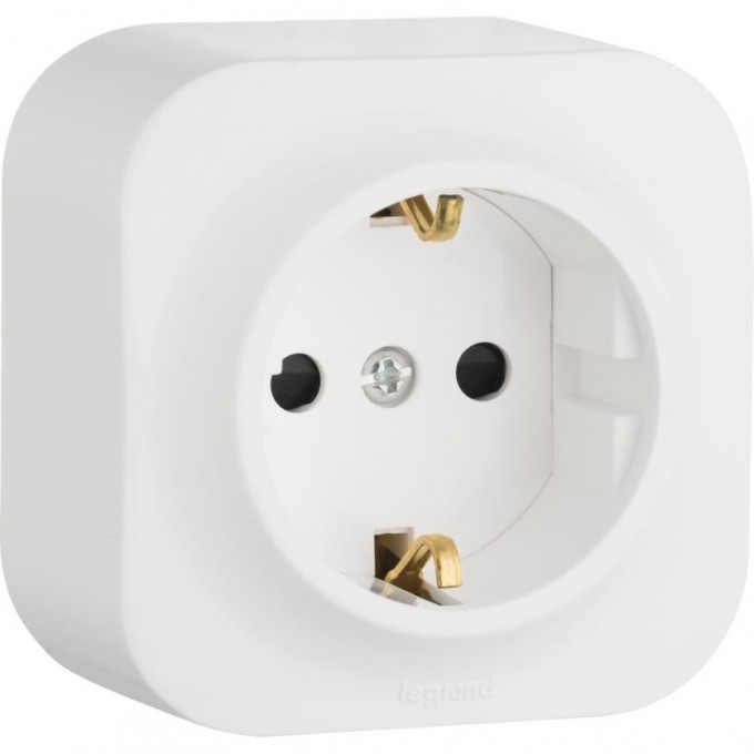 Розетка LEGRAND 2К+З с защитными шторками 16 A 250 В Quteo IP 20 белый 782220 Розетка LEGRAND 2К+З с защитными шторками 16 A 250 В Quteo IP 20 белый 782220