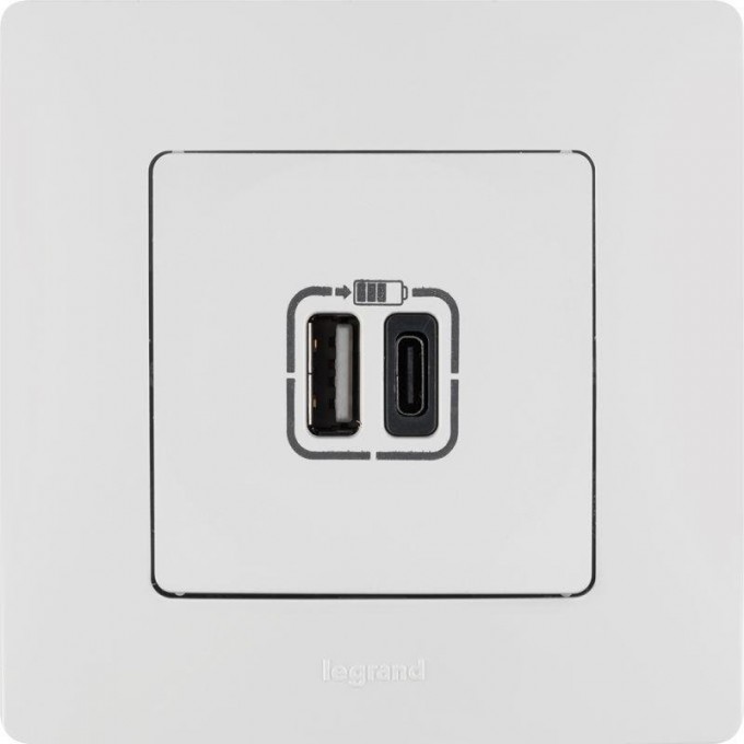 Розетка LEGRAND Etika USB белая 672236 Розетка LEGRAND Etika USB белая 672236