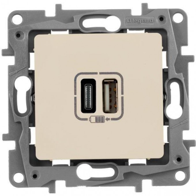 Розетка LEGRAND Etika USB слоновая кость 672336 Розетка LEGRAND Etika USB слоновая кость 672336
