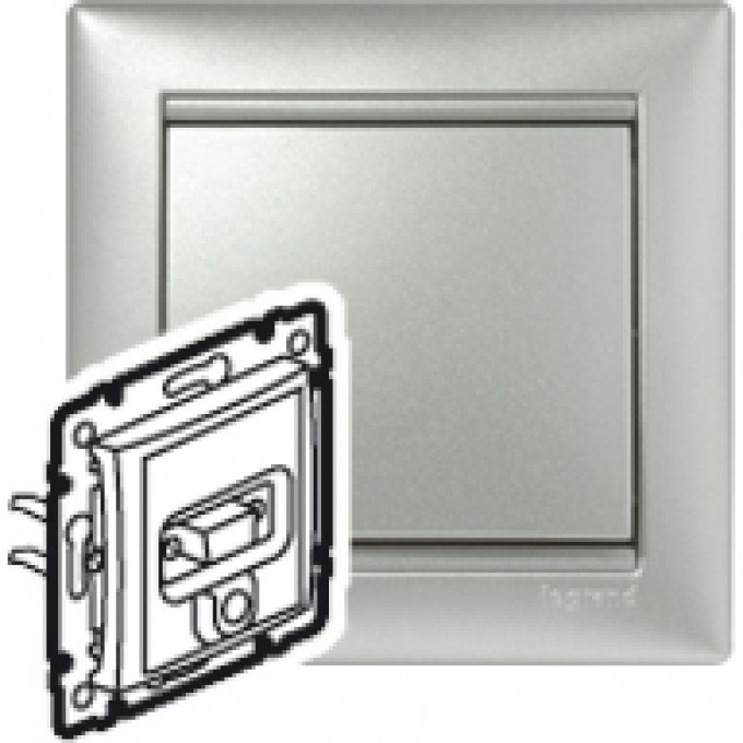 Розетка LEGRAND HD 15 + гнездо диам. 3,5 мм Valena алюминий 770282 Розетка LEGRAND HD 15 + гнездо диам. 3,5 мм Valena алюминий 770282