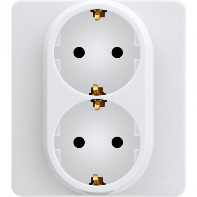 Розетка LEGRAND INSPIRIA 2 x 2К+З немецкий стандарт 16 А 250 В белый 673750 Розетка LEGRAND INSPIRIA 2 x 2К+З немецкий стандарт 16 А 250 В белый 673750