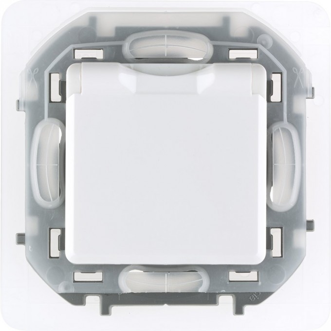 Розетка LEGRAND INSPIRIA 2К+З IP 44 с откидной крышкой и шторками немецкий стандарт 16 А 250 В белый 673740 Розетка LEGRAND INSPIRIA 2К+З IP 44 с откидной крышкой и шторками немецкий стандарт 16 А 250 В белый 673740