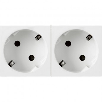 Розетка LEGRAND MOSAIC 2x2К+З немецкий стандарт с отверстиями под 45°