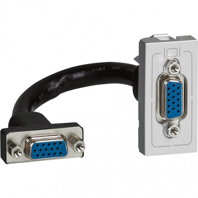 Розетка LEGRAND Mosaic HD15 1м алю +шнур 79377 Розетка LEGRAND Mosaic HD15 1м алю +шнур 79377