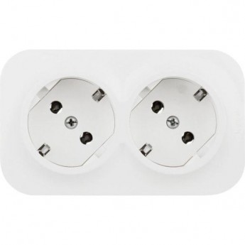 Розетка LEGRAND ОП Quteo 16А IP20 250В 2х2P+E белая