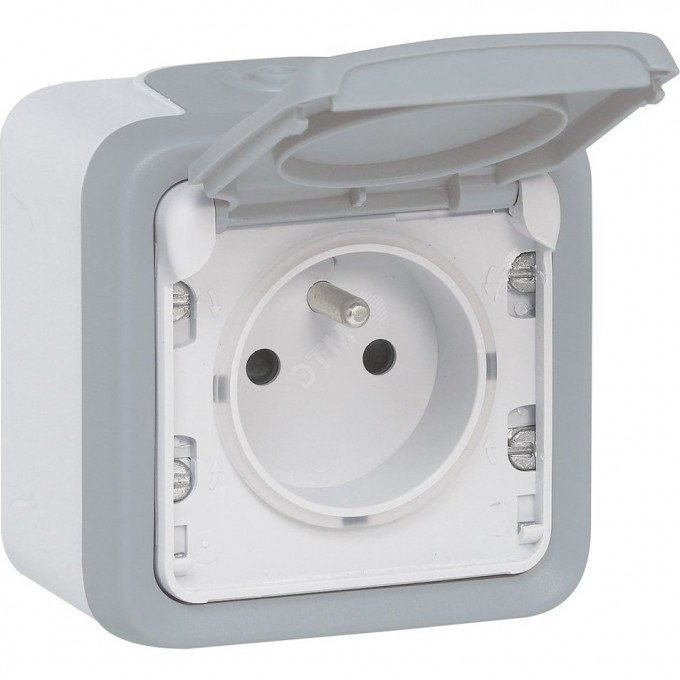 Розетка LEGRAND PLEXO 2К+З с заземлением французский стандарт накладная 069731 Розетка LEGRAND PLEXO 2К+З с заземлением французский стандарт накладная 069731