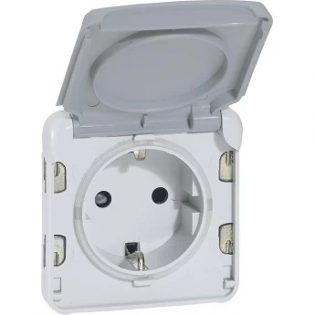 Розетка LEGRAND Plexo с заземлением 16A, с винтовыми зажимами, IP55, серый Розетка LEGRAND Plexo с заземлением 16A, с винтовыми зажимами, IP55, серый
