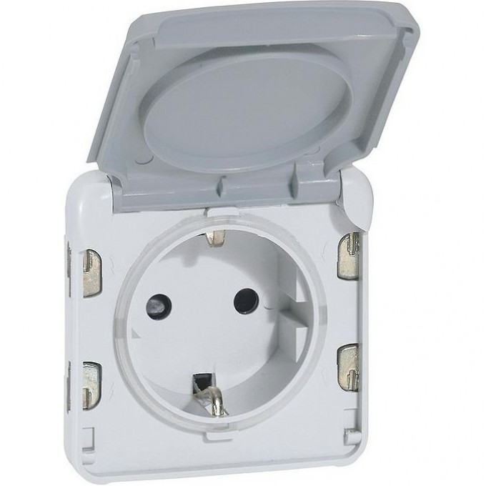 Розетка LEGRAND Plexo с заземлением 16A, с винтовыми зажимами, IP55, серый 69571 Розетка LEGRAND Plexo с заземлением 16A, с винтовыми зажимами, IP55, серый 69571