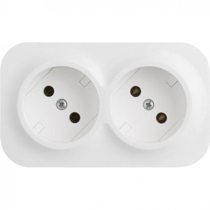 Розетка LEGRAND Quteo 16А IP20 250В 2х2P белая 782231 Розетка LEGRAND Quteo 16А IP20 250В 2х2P белая 782231