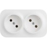 Розетка LEGRAND Quteo 16А IP20 250В 2х2P белая 782231