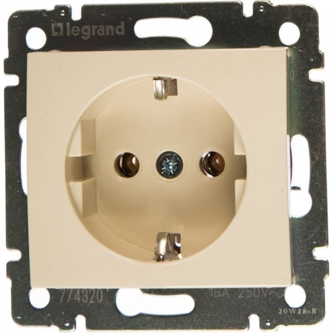 Розетка LEGRAND СП VALENA 16А IP20 2P+E 1-м с заземлением механизм слоновая кость 695612 Розетка LEGRAND СП VALENA 16А IP20 2P+E 1-м с заземлением механизм слоновая кость 695612
