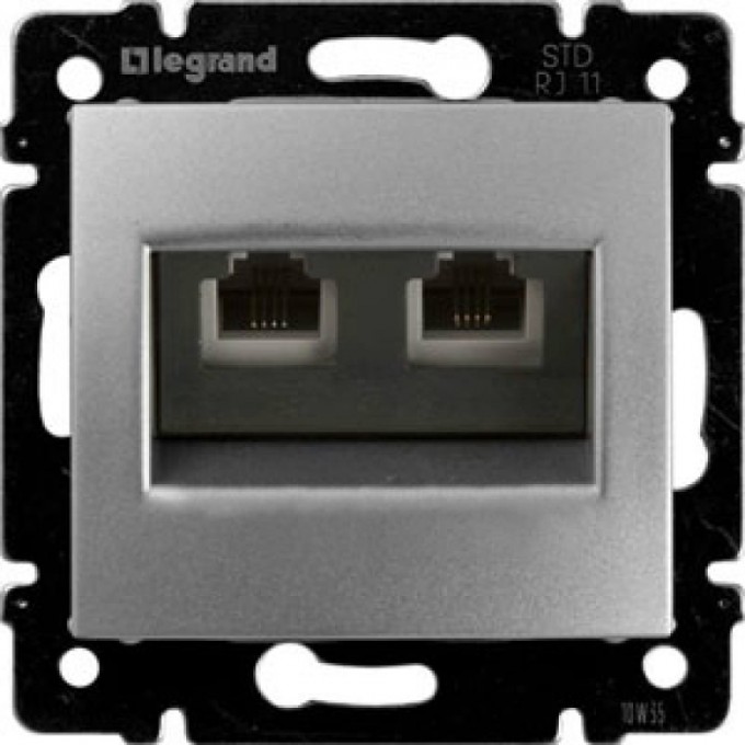 Телефонная розетка LEGRAND Valena RJ11 4 контакта 2 выхода алюминий 770139 Телефонная розетка LEGRAND Valena RJ11 4 контакта 2 выхода алюминий 770139