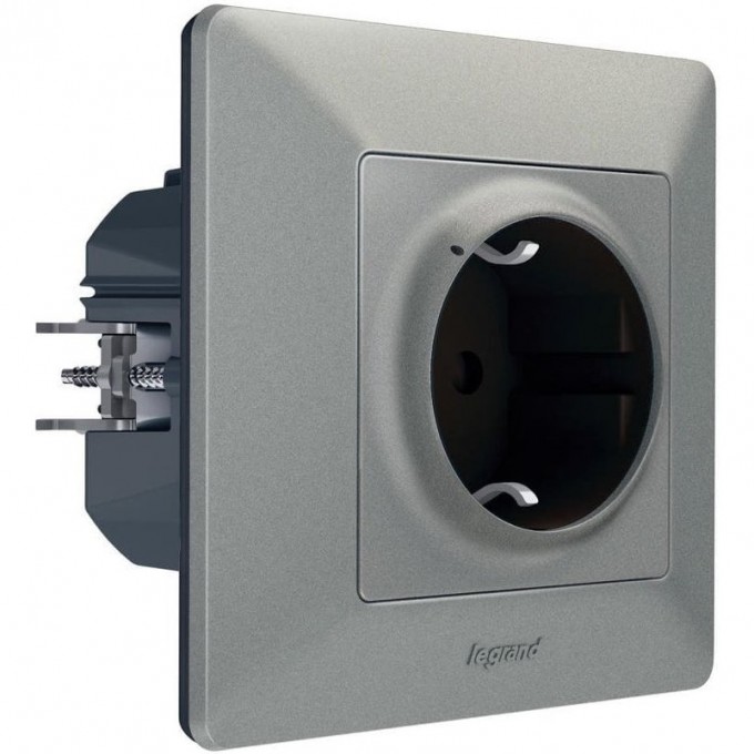 Умная розетка LEGRAND Valena Life with NETATMO 2К+З 16А 230В, алюминий 752394 Умная розетка LEGRAND Valena Life with NETATMO 2К+З 16А 230В, алюминий 752394