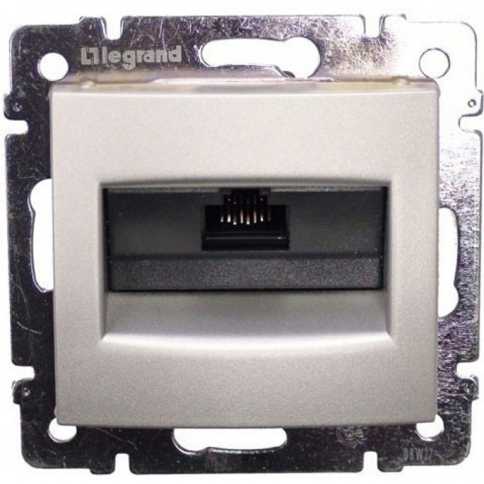 Информационная розетка LEGRAND Valena RJ45 Cat. 6 UTP 1 выход монтаж на винтах алюминий 770242 Информационная розетка LEGRAND Valena RJ45 Cat. 6 UTP 1 выход монтаж на винтах алюминий 770242
