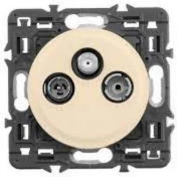 Лицевая панель LEGRAND Celiane TV-FM-SAT розетки Кат. № 0 673 88 слоновая кость Лицевая панель LEGRAND Celiane TV-FM-SAT розетки Кат. № 0 673 88 слоновая кость