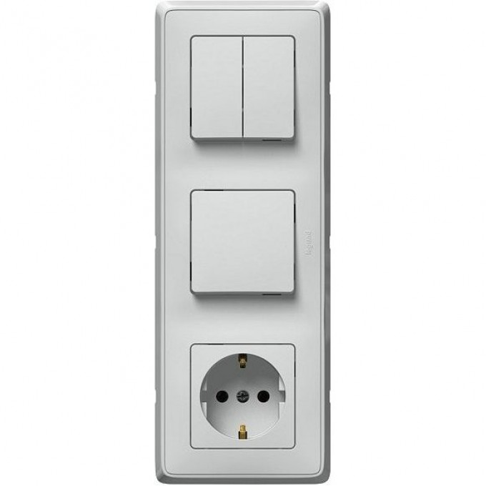 Моноблок 3-постовой LEGRAND Cariva, белый 773644 Моноблок 3-постовой LEGRAND Cariva, белый 773644