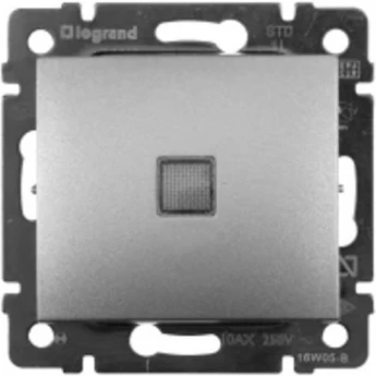 Переключатель LEGRAND Valena на два направления с подсветкой 10 A 250 В алюминий Переключатель LEGRAND Valena на два направления с подсветкой 10 A 250 В алюминий