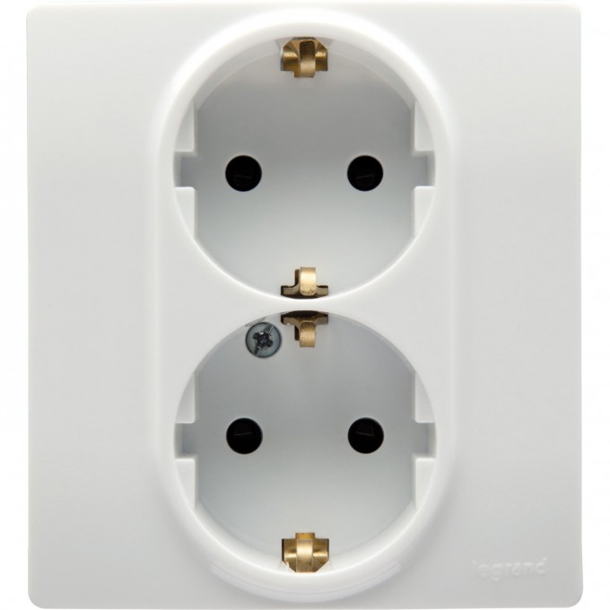 Розетка LEGRAND 2 x 2К+З немецкий стандарт 16 А 250 В Etika белый 672223 Розетка LEGRAND 2 x 2К+З немецкий стандарт 16 А 250 В Etika белый 672223