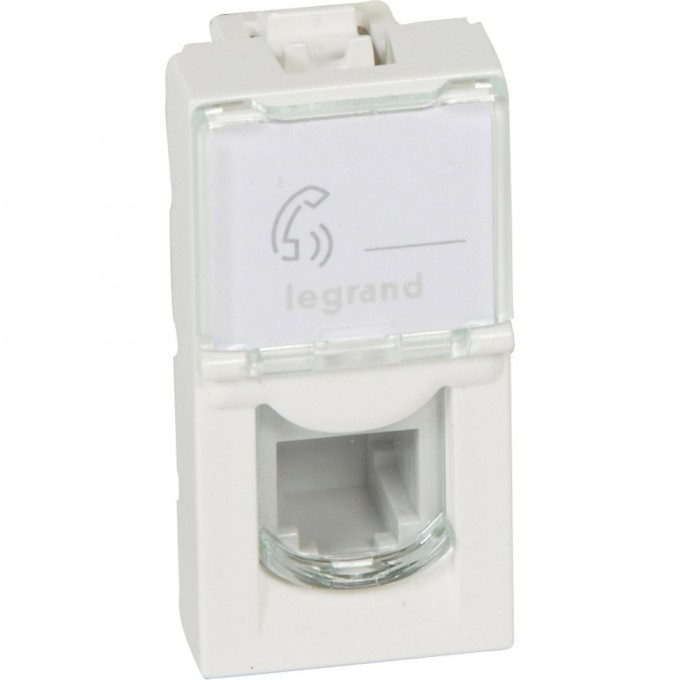 Розетка LEGRAND Mosaic RJ11 1 модуль, белый 78730 Розетка LEGRAND Mosaic RJ11 1 модуль, белый 78730