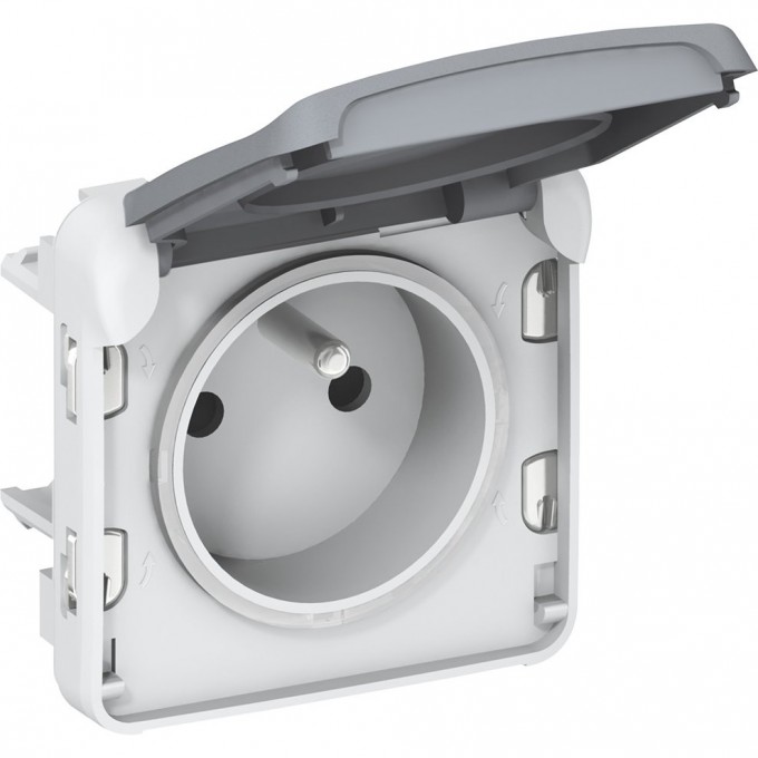 Розетка LEGRAND PLEXO 2К+З фр. ст., серый 69551 Розетка LEGRAND PLEXO 2К+З фр. ст., серый 69551