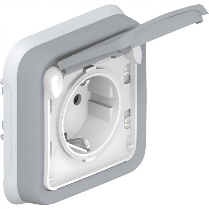 Розетка LEGRAND Plexo с заземлением 16A, с винтовыми зажимами, IP55, в сборе с рамкой, серый 69833 Розетка LEGRAND Plexo с заземлением 16A, с винтовыми зажимами, IP55, в сборе с рамкой, серый 69833
