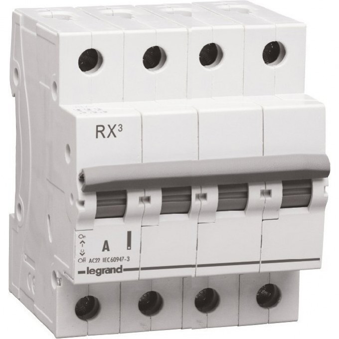 Выключатель-разъединитель LEGRAND RX3 40А 4П белый 419417 Выключатель-разъединитель LEGRAND RX3 40А 4П белый 419417